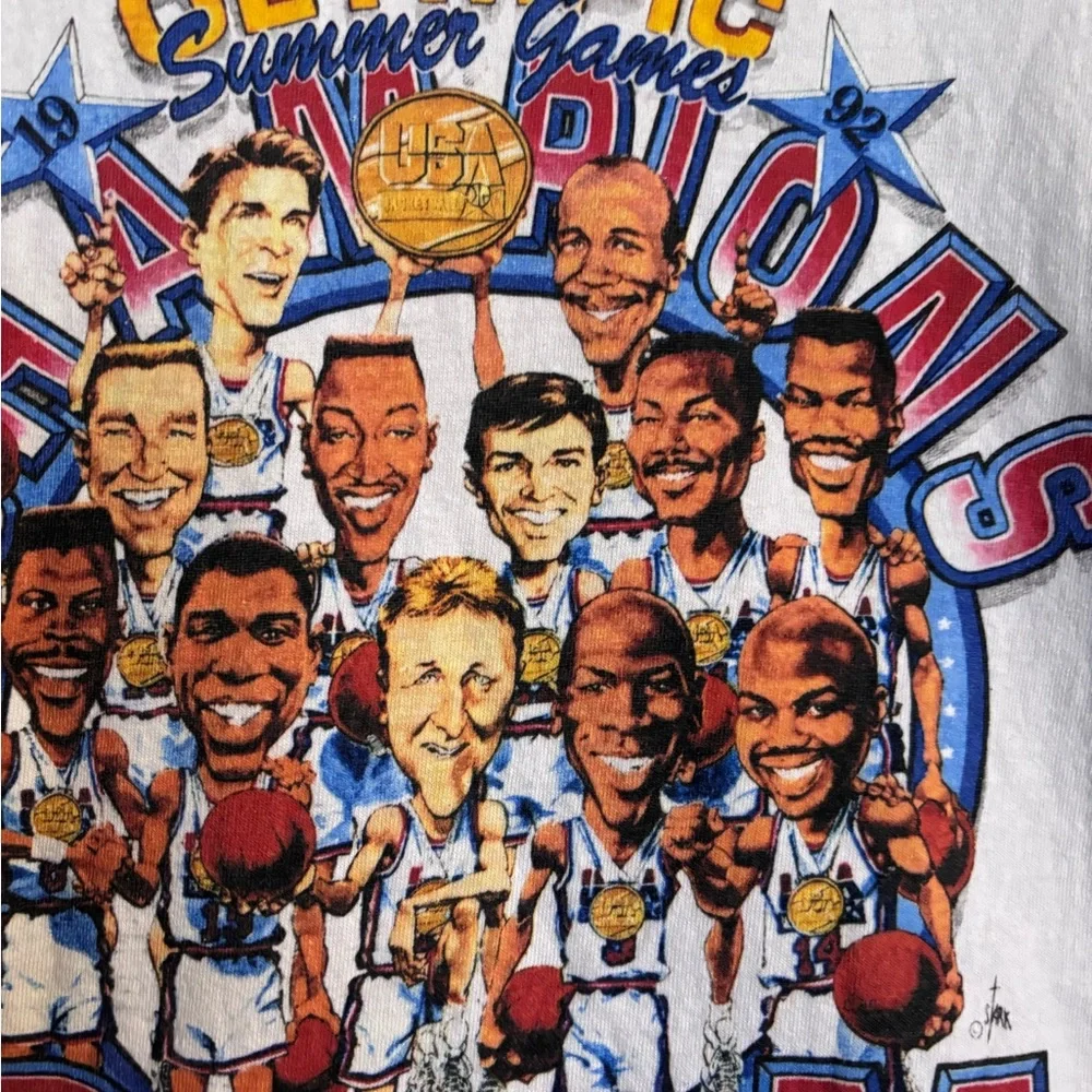 1992 Dream Team Basketball Olympic  T-Shirt Men's SZ L Y2K Streetwear